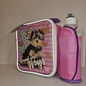 Pink Dog Lunch Bag with Bottle